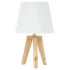 Lampy Stołowe| Lampa stołowa trójnóg biały abażur 31 cm