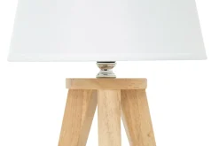 Lampy Stołowe| Lampa stołowa trójnóg biały abażur 31 cm