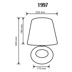 Lampy Stołowe|Zumaline Lampa stołowa z abażurem biało-brązowa 30 cm