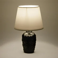 Zumaline Lampa stołowa z abażurem czarn-biała 31,5 cm