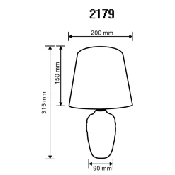Zumaline Lampa stołowa z abażurem czarn-biała 31,5 cm