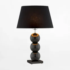 inny Lampa stołowa z abażurem czarna FUDŻI