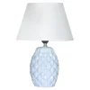 Zumaline Lampa stołowa z abażurem niebiesko-biała 38 cm