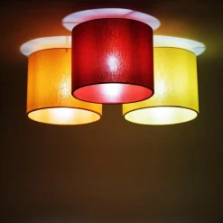 Dzieci TK Tomasz Krywult Lampa sufitowa 3 abażury żóło-pomarańczowa METIS