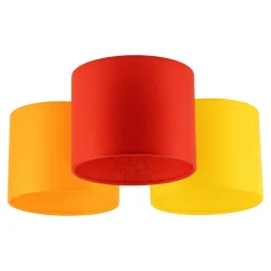 Dzieci TK Tomasz Krywult Lampa sufitowa 3 abażury żóło-pomarańczowa METIS