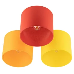 Dzieci TK Tomasz Krywult Lampa sufitowa 3 abażury żóło-pomarańczowa METIS