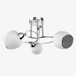 Krislamp Lampa sufitowa 3 klosze chrom PETRA