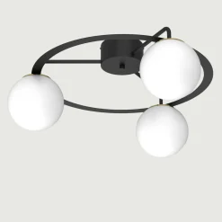 Wszystkie Lampy Sufitowe|Luminex Lampa sufitowa 3 klosze kule czarno-złota BALLO III