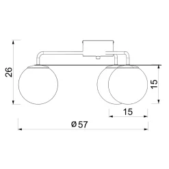Wszystkie Lampy Sufitowe|Luminex Lampa sufitowa 3 klosze kule czarno-złota BALLO III