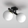 Luminex Lampa sufitowa 2 klosze kule czarno-złota IDRIS II