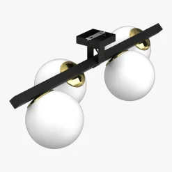 Wszystkie Lampy Sufitowe|Luminex Lampa sufitowa 4 klosze kule czarno-złota IDRIS IV