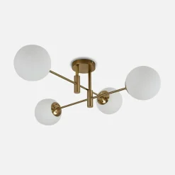 Wszystkie Lampy Sufitowe|Krislamp Lampa sufitowa 4 kule złota DORADO 4