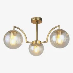 Krislamp Lampa sufitowa 3 kule złota TORA