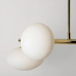 domiluce Lampa sufitowa 4 owalne klosze złota MILO 68x30 cm