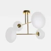 Wszystkie Lampy Sufitowe|domiluce Lampa sufitowa 4 owalne klosze złota MILO 60x60 cm