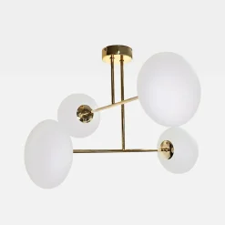 Wszystkie Lampy Sufitowe|domiluce Lampa sufitowa 4 owalne klosze złota MILO 60x60 cm