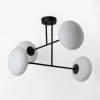 Wszystkie Lampy Sufitowe|domiluce Lampa sufitowa 4 owalne klosze czarna MILO 60x60 cm