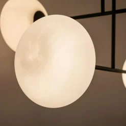 Wszystkie Lampy Sufitowe|domiluce Lampa sufitowa 4 owalne klosze czarna MILO 60x60 cm