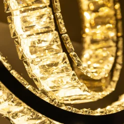 Wszystkie Lampy Sufitowe|Zumaline Lampa sufitowa 2 pierścienie złota TULA na pilota