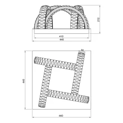 Zumaline Lampa sufitowa 4 pierścienie czarna TULA na pilota