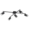 Wszystkie Lampy Sufitowe| Lampa sufitowa 5 reflektorów czarna MARLEY
