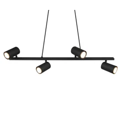 Lampa sufitowa 4 reflektorki czarna MARLEY