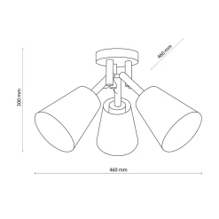 TK Tomasz Krywult Lampa sufitowa biała VAIO 3