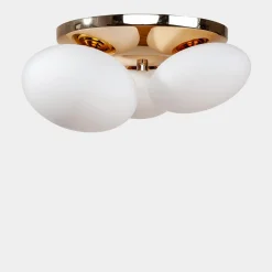 domiluce Lampa sufitowa biało-złota UFO 34x37 cm