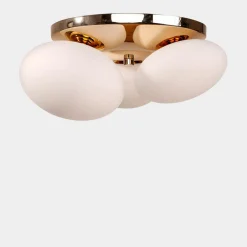 domiluce Lampa sufitowa biało-złota UFO 34x37 cm