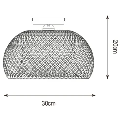 Wszystkie Lampy Sufitowe|Zumaline Lampa sufitowa boho bambus JUNO 30 cm