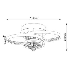 Wszystkie Lampy Sufitowe|Zumaline Lampa sufitowa CASTI LED 18144