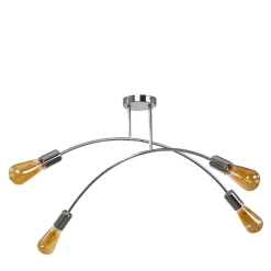 Wszystkie Lampy Sufitowe|domiluce Lampa sufitowa chrom KORTE 4