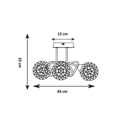 Wszystkie Lampy Sufitowe|Zumaline Lampa sufitowa CL16022-3 BRAVA