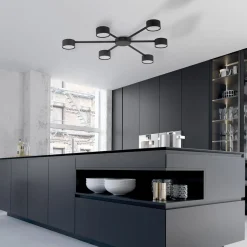 TK Tomasz Krywult Lampa sufitowa czarna AVIA BLACK VI