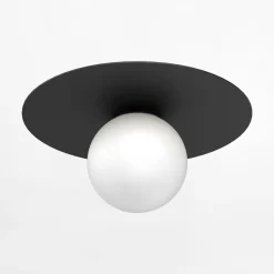 Luminex Lampa sufitowa czarna FLAT