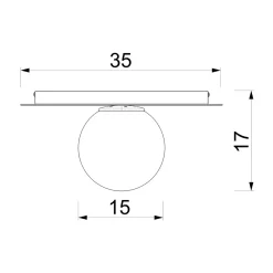 Luminex Lampa sufitowa czarna FLAT