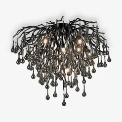 Wszystkie Lampy Sufitowe|Paul Neuhaus Lampa sufitowa czarna ICICLE fi 50 cm