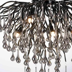 Wszystkie Lampy Sufitowe|Paul Neuhaus Lampa sufitowa czarna ICICLE fi 50 cm