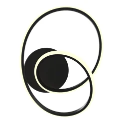 Zumaline Lampa sufitowa czarna LED CLINT 40 cm