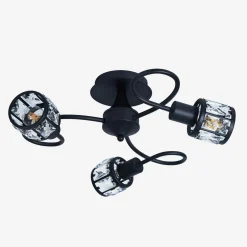 Wszystkie Lampy Sufitowe|Krislamp Lampa sufitowa czarna MALTA 3