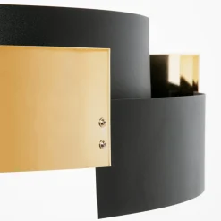 domiluce Lampa sufitowa czarno-złota TORI