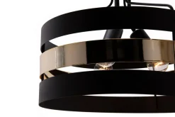 Wszystkie Lampy Sufitowe|domiluce Lampa sufitowa czarno-złota RUBY 43 cm