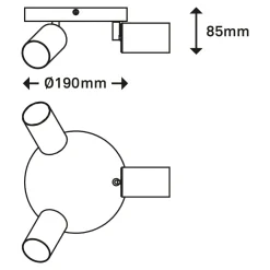 Lampa sufitowa drewniana podstawa czarna VINTAGE III