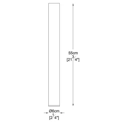 Zumaline Lampa sufitowa długa tuba biało-złota LOYA 55 cm
