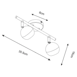Zumaline Lampa sufitowa GASTER biała GU16016-2TU-WH