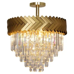 Zumaline Lampa sufitowa glamour złota LYON