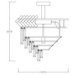 Zumaline Lampa sufitowa glamour złota LYON