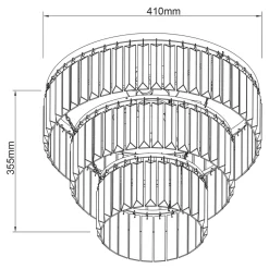 Wszystkie Lampy Sufitowe|Zumaline Lampa sufitowa glamour złota TIFANNY