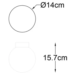 Zumaline Lampa sufitowa kula złota ARCTURUS