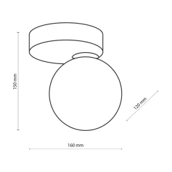 TK Tomasz Krywult Lampa sufitowa kula złota BIANCA